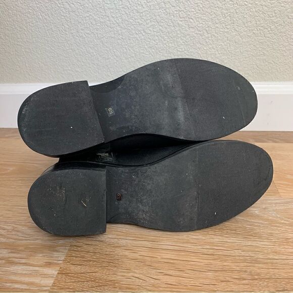 Steve Madden Lanna Black Leather Studded Ankle Boots - Picture 12 of 14